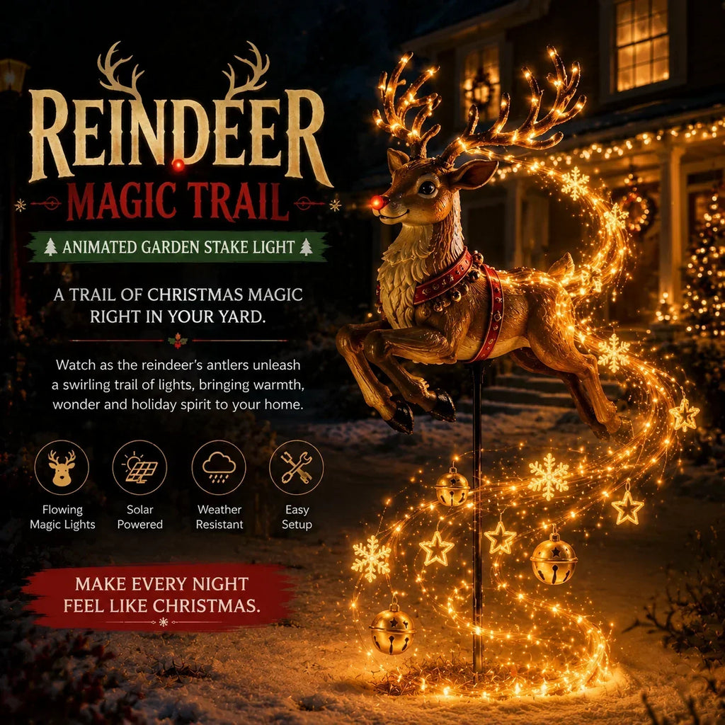 Solar Christmas lights Santa sleigh yard stake - photo 8