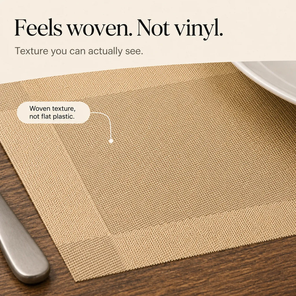Woven vinyl placemats set of 4 5