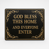 Black embossed scroll metal blessing sign 9