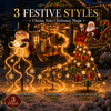 Solar Christmas lights Santa sleigh yard stake - photo 11