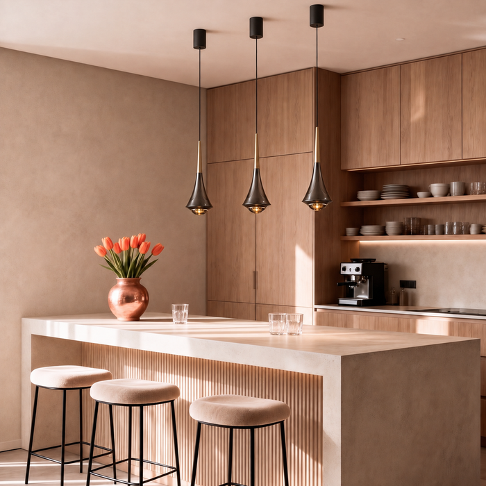 Black Cone Pendant Light, Modern Mini Pendant for Kitchen Island, 3 Colors
