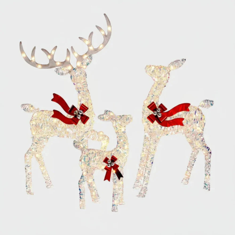 Light up reindeer family set of 3 - photo 2