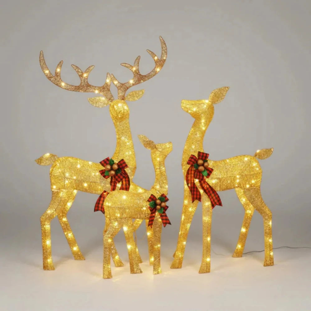 Light up reindeer family set of 3 - photo 8