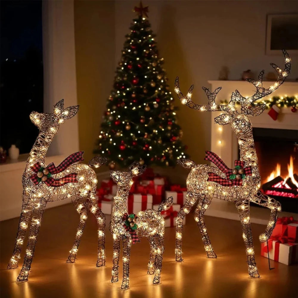 Light up reindeer family set of 3 - photo 4