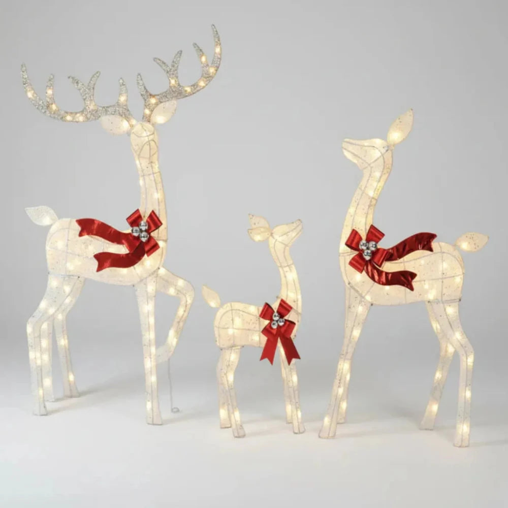 Light up reindeer family set of 3 - photo 5