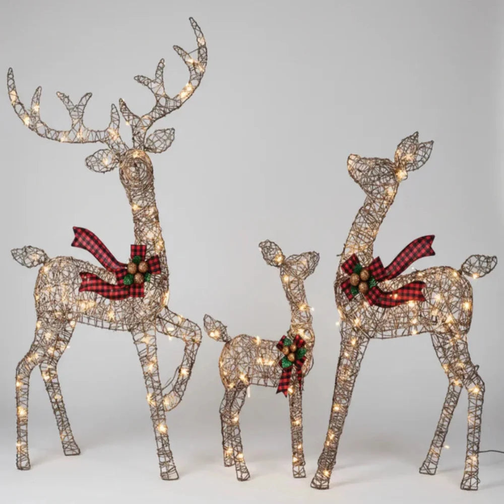 Light up reindeer family set of 3 - photo 3