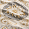 Embossed gold floral waterproof tablecloth 8