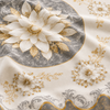 Embossed gold floral waterproof tablecloth 6