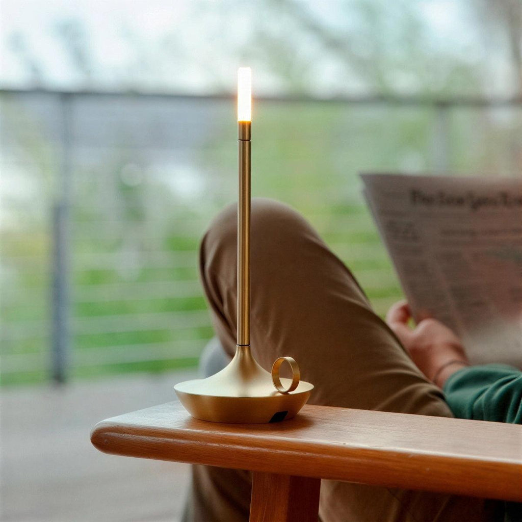 Cordless Table Lamp, Rechargeable Flameless Candle Light, 5 Colors