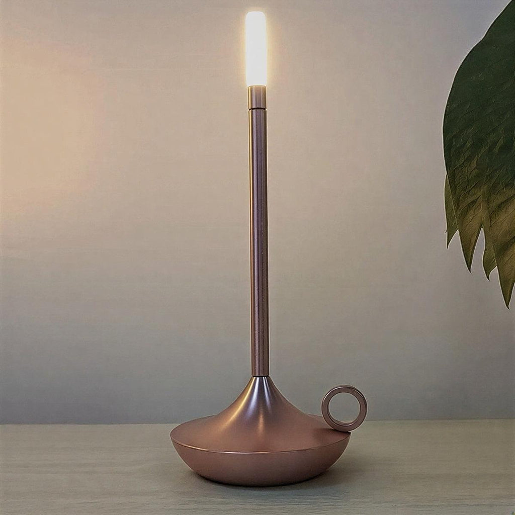 Cordless Table Lamp, Rechargeable Flameless Candle Light, 5 Colors