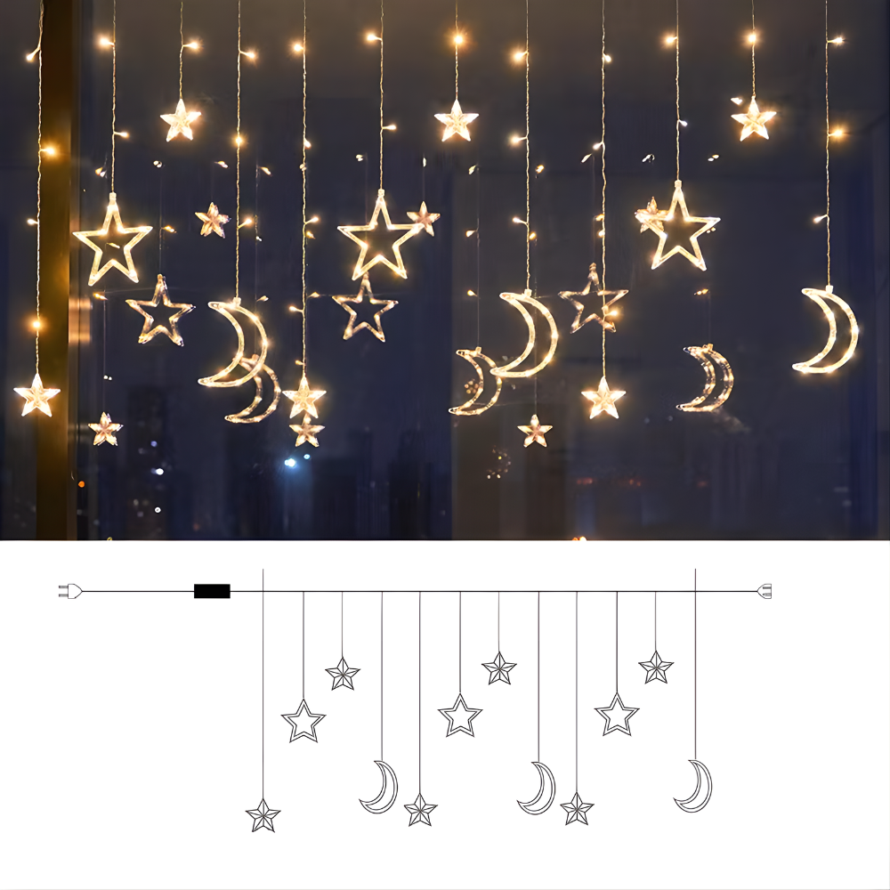 Star curtain lights - photo 6