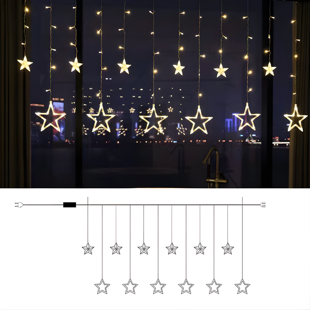 Star curtain lights - photo 2