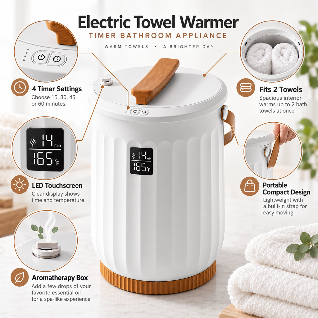 Electric Towel Warmer with Timer