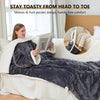 Wearable Heated Blanket with Foot Pocket