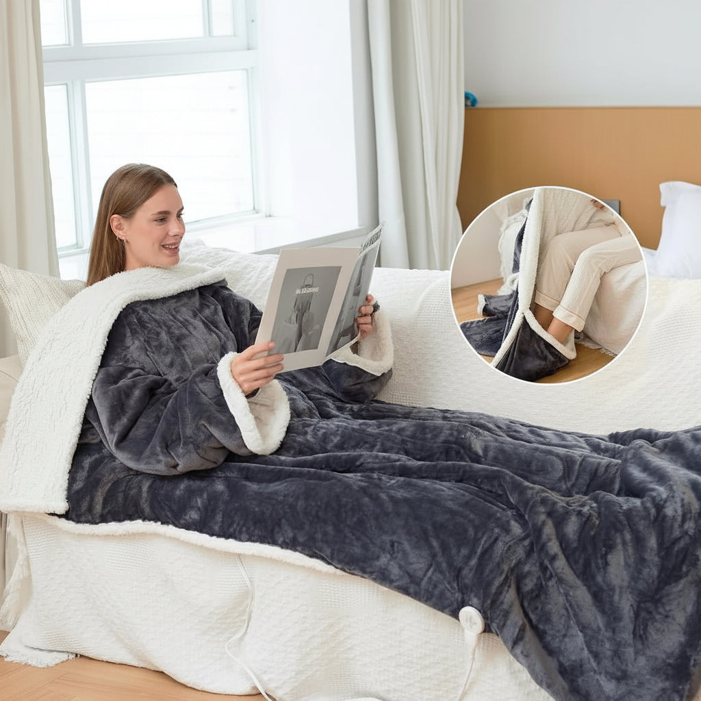 Sherpa Heated Throw Blanket