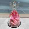 Preserved Rose and Angel in Glass Dome
