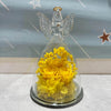 Preserved Rose and Angel in Glass Dome