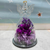 Preserved Rose and Angel in Glass Dome