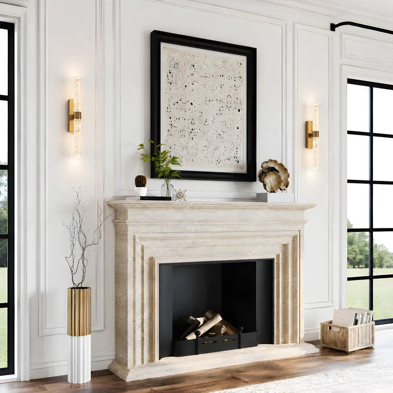 Crystal bubble wall light pair