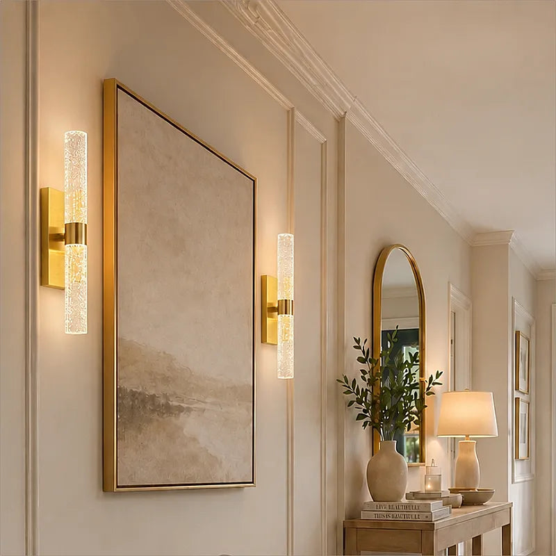 Crystal bubble wall light column