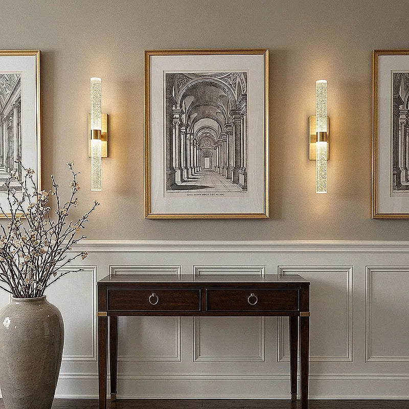 Crystal bubble wall light refraction