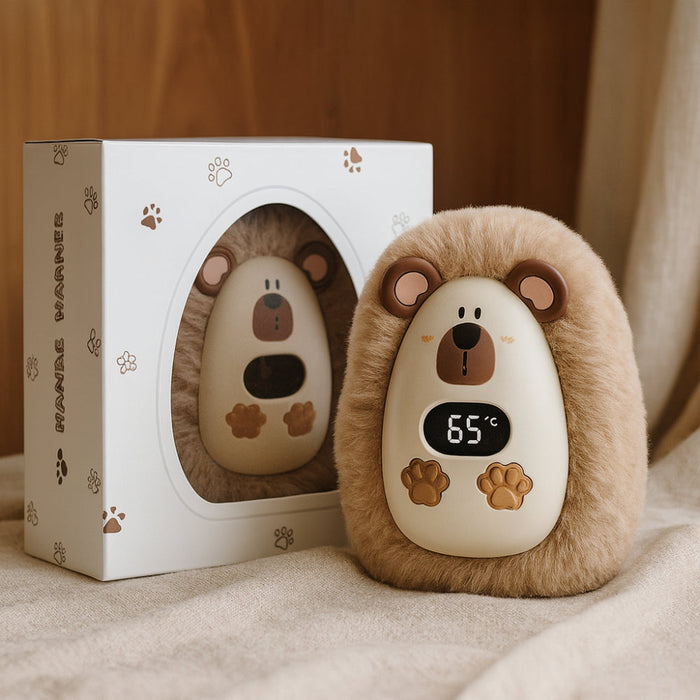 Rechargeable Hand Warmer for Kids, Plush Animal Electric Hand Warmer with LCD, 3 Styles