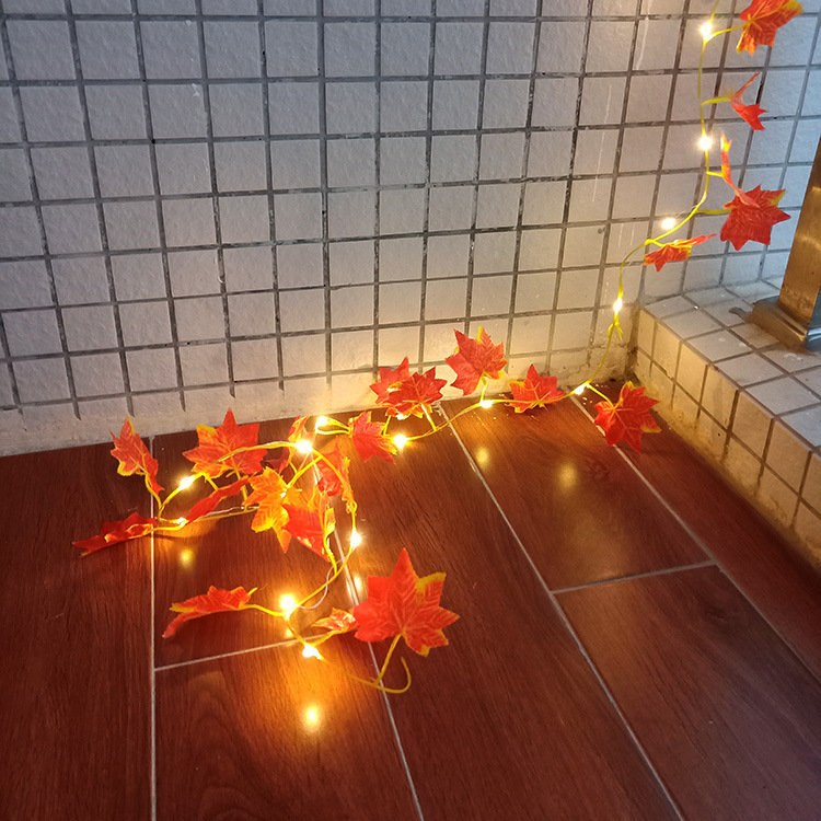 Maple Leaf Fairy Light Garland