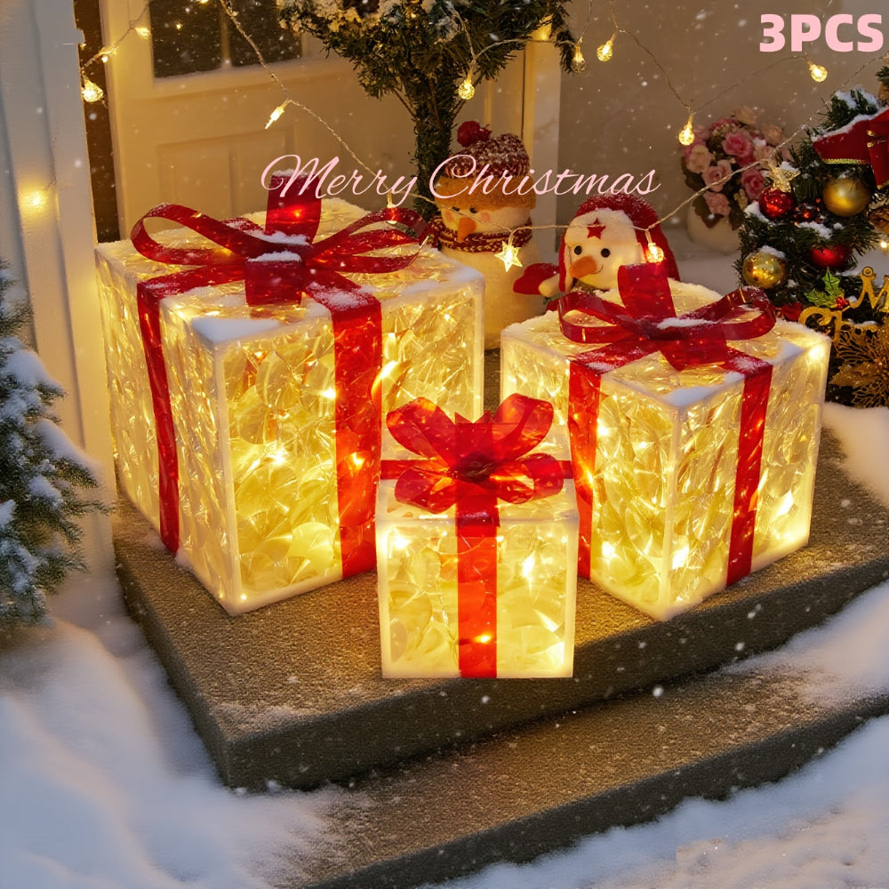 Lighted gift boxes set of 3 - photo 5
