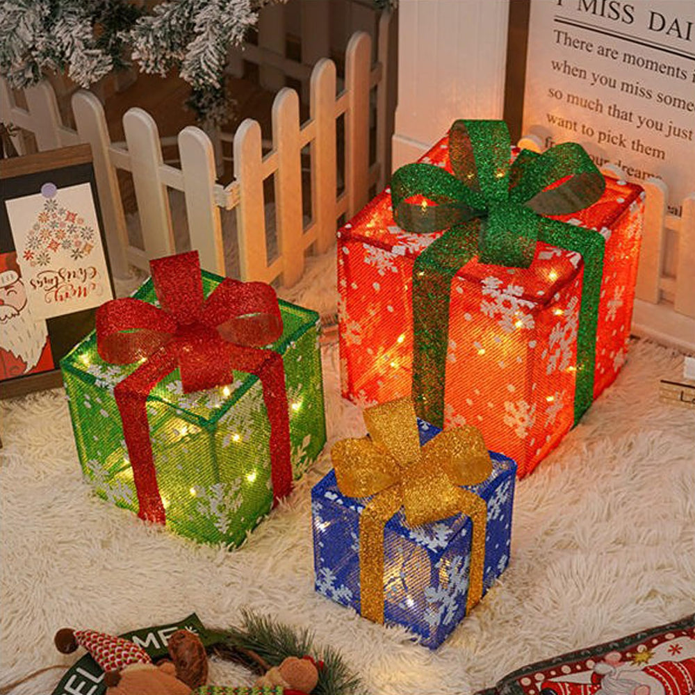 Lighted gift boxes set of 3 - photo 8