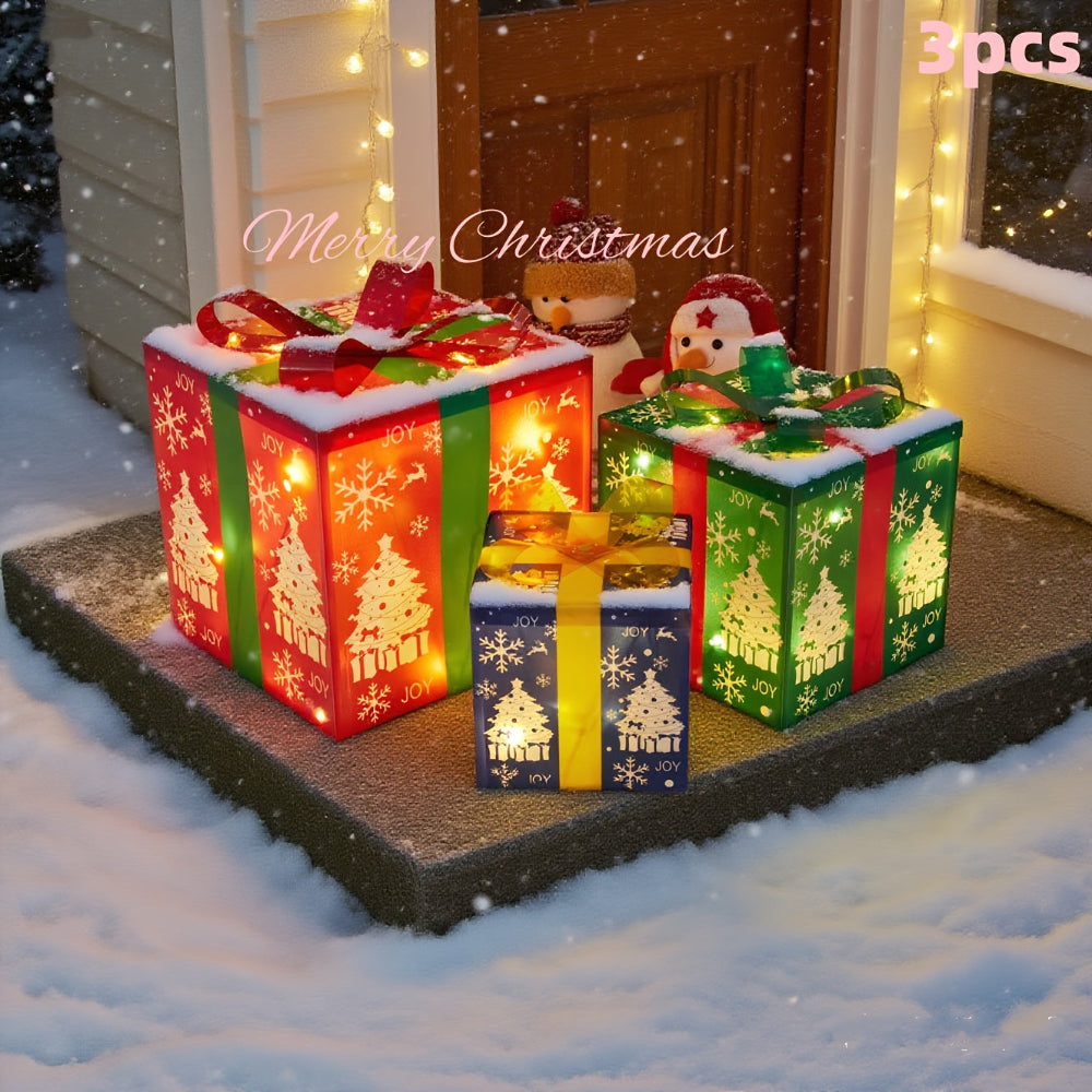 Lighted gift boxes set of 3 - photo 6