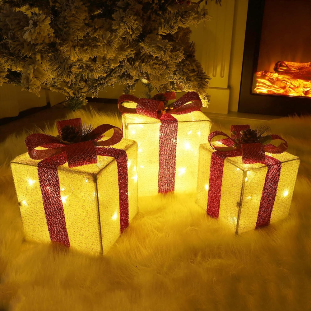 Lighted gift boxes set of 3 - photo 4