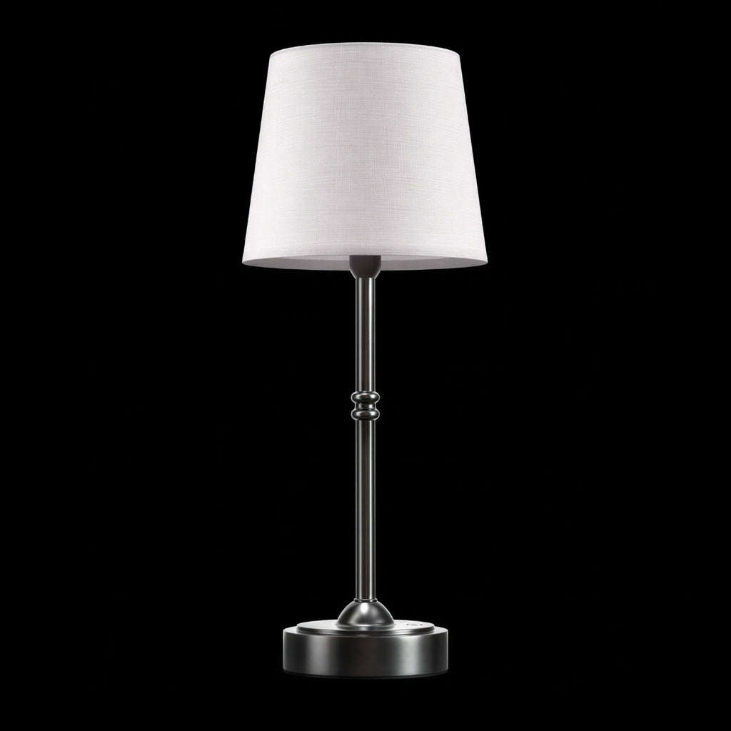 Cordless table lamp with linen shade 2