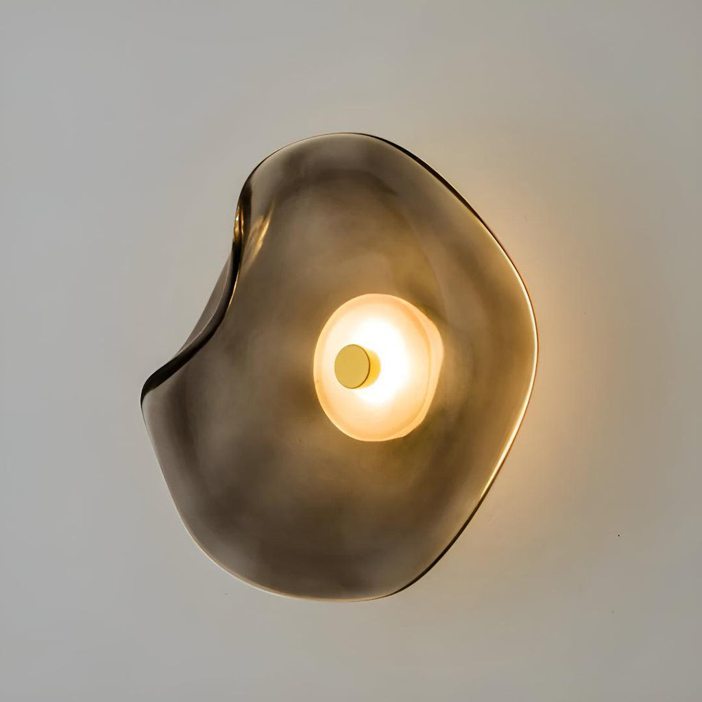 Glass plug in wall sconce, plug in or hardwired