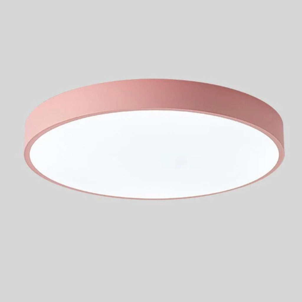 Modern flush mount ceiling light, round LED, product photo 9