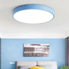 Modern flush mount ceiling light, round LED, product photo 1