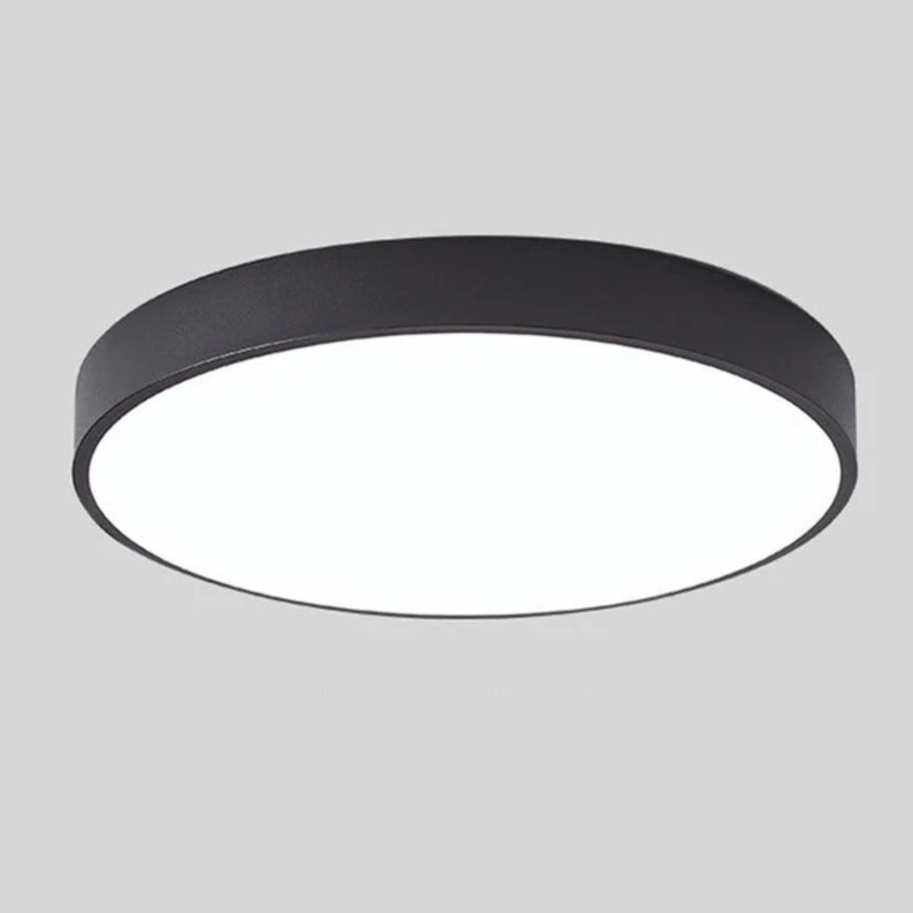 Modern flush mount ceiling light, round LED, product photo 3