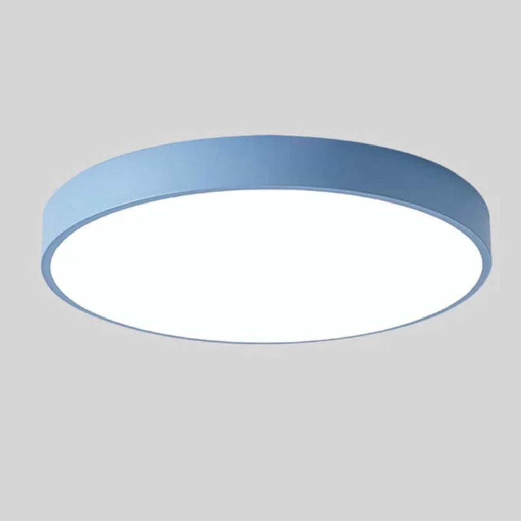 Modern flush mount ceiling light, round LED, product photo 5