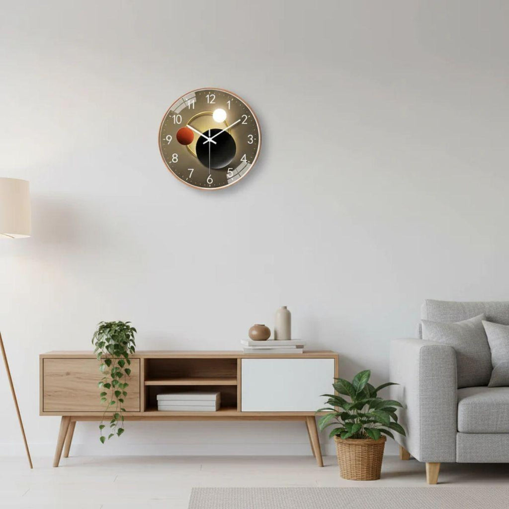 Luminous Wall Clock, Silent Glow in the Dark Glass Face, 8 to 16 Inch