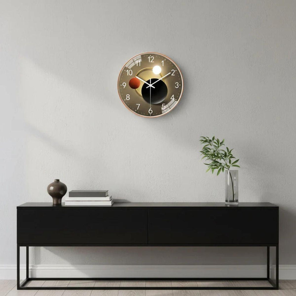 Luminous Wall Clock, Silent Glow in the Dark Glass Face, 8 to 16 Inch