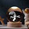 Crystal Ball Night Light, 3D Galaxy Planet Lamp, USB LED, 25 Designs