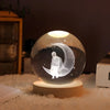 Crystal Ball Night Light, 3D Galaxy Planet Lamp, USB LED, 25 Designs