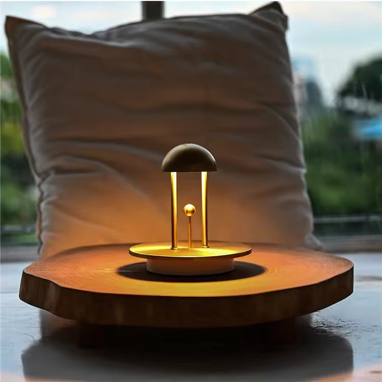 Balance lamp, cordless magnetic ball switch table lamp in gold