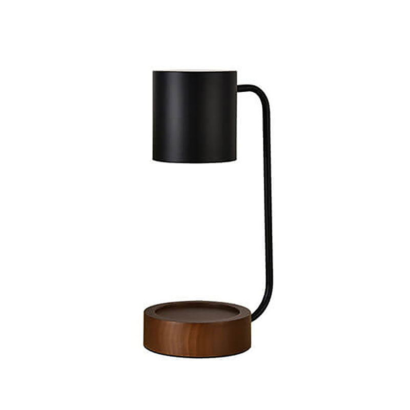 Candle Warmer Lamp with Wood Base