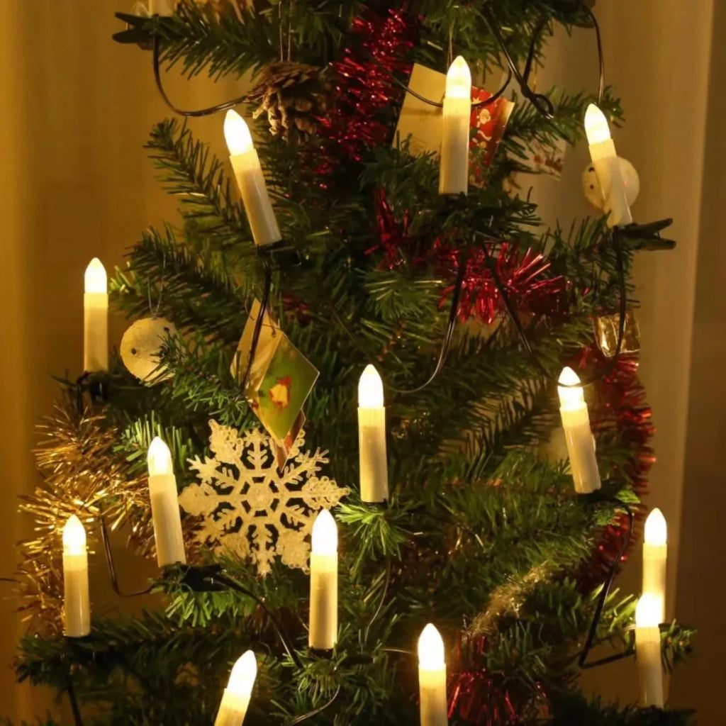 Christmas tree candle lights clipped on branches - photo 7