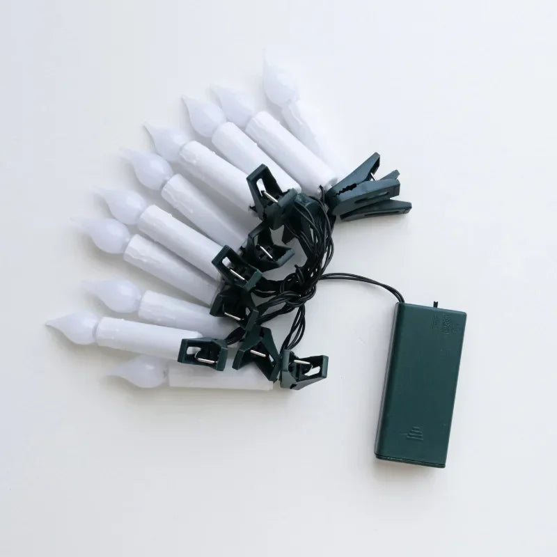 Christmas tree candle lights clipped on branches - photo 6