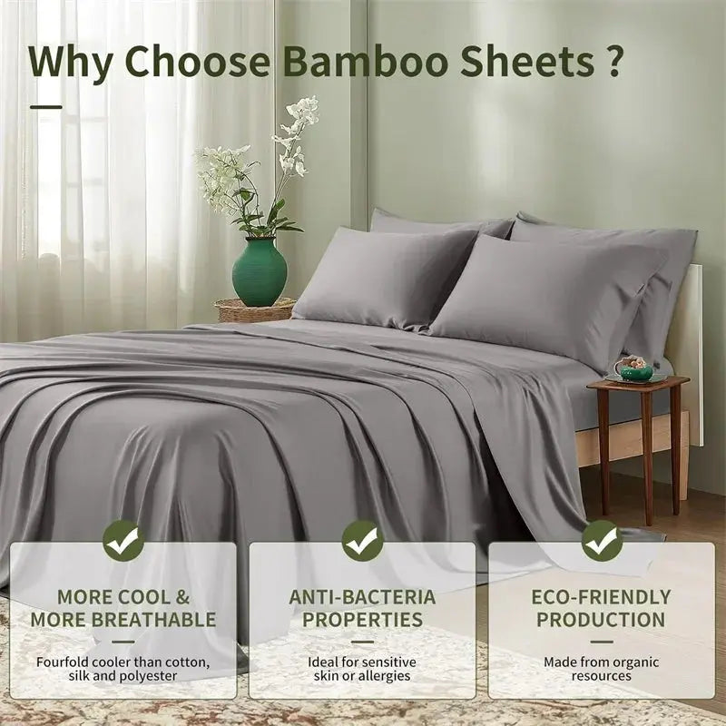 Bamboo sheets on a bed, Bed Sheets - photo 3