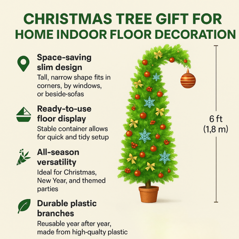 Slim Artificial Christmas Tree