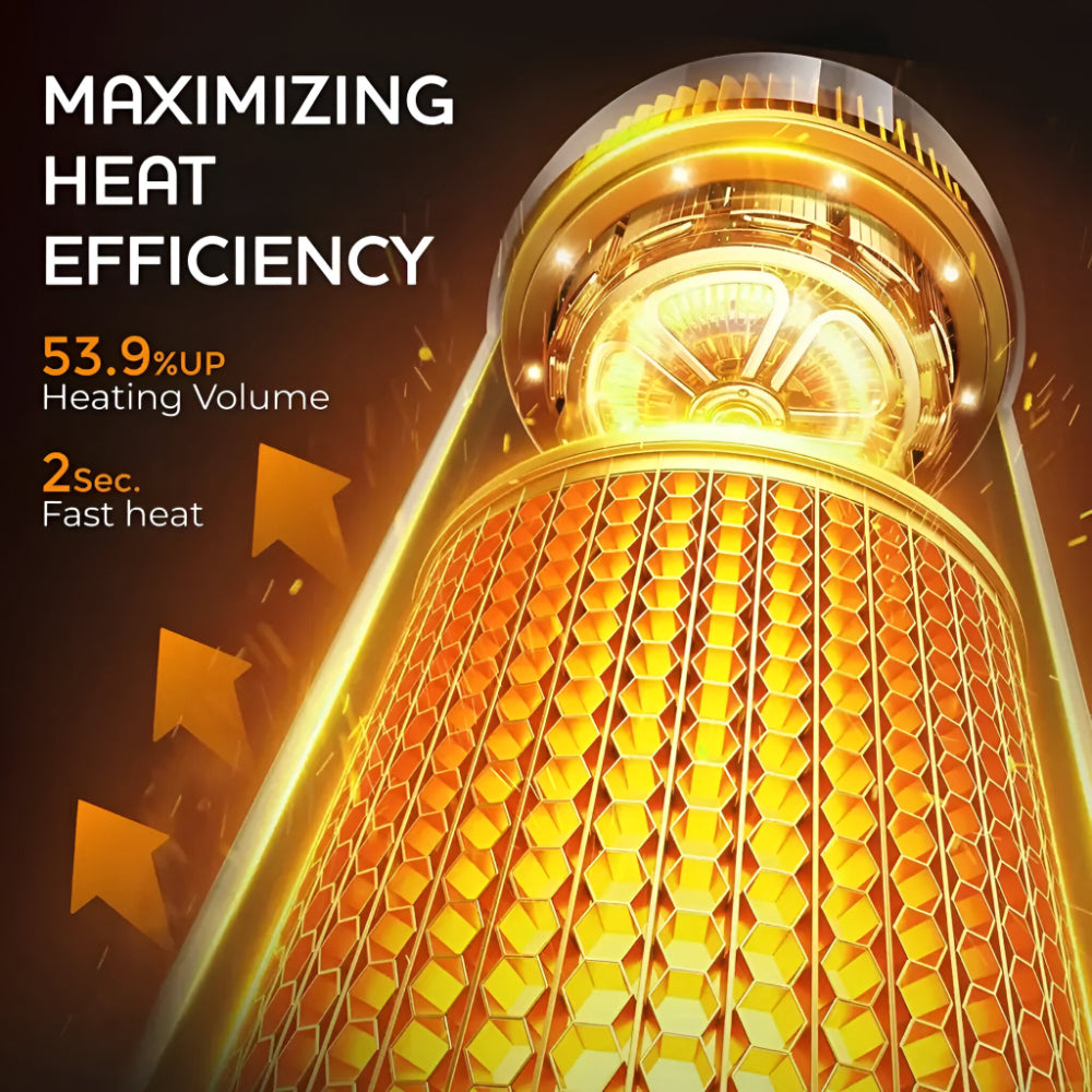 Oscillating space heater with thermostat 9