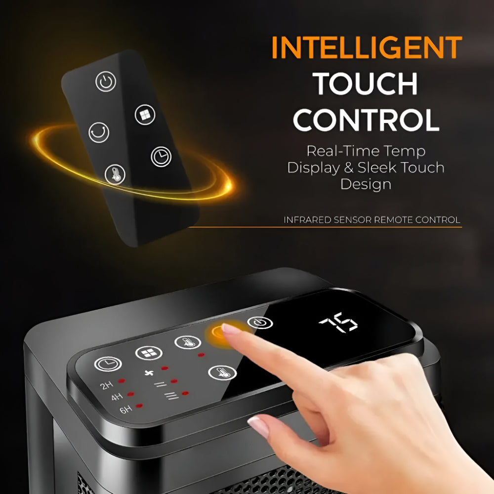 Oscillating space heater with thermostat 8