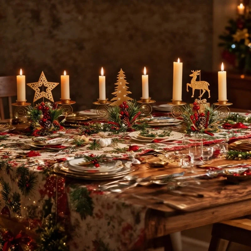 Christmas Taper Candle Holder
